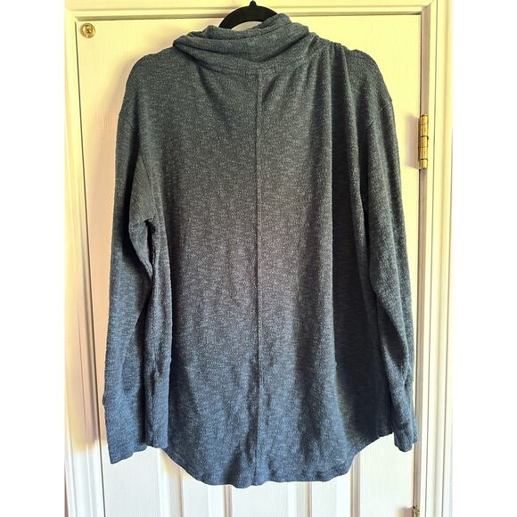 Prana Women’s Cowl Neck Sweater Size Large Navy Blue - Picture 4 of 4